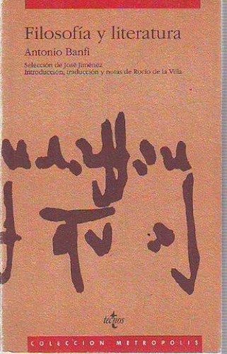 Portada del libro de FILOSOFIA Y LITERATURA.