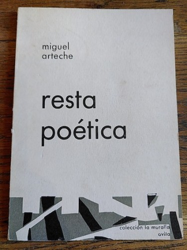 Portada del libro de RESTA POÉTICA