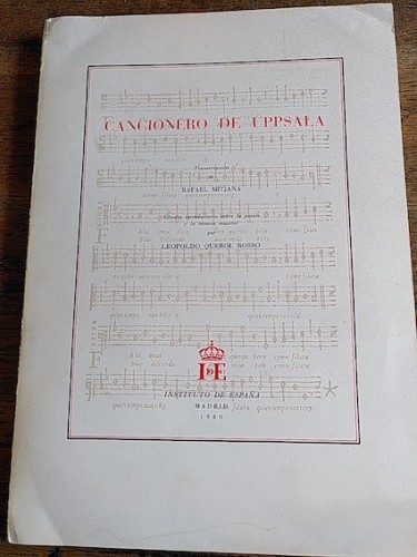 Portada del libro de CANCIONERO DE UPPSALA