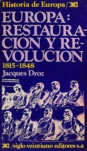 Portada del libro de Europa: restauración y revolución 1815-1848