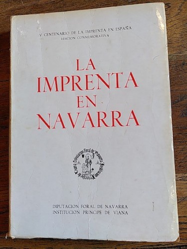 Portada del libro de LA IMPRENTA EN NAVARRA