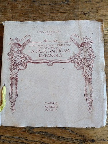Portada del libro de Exposición de los trabajos del concurso de LA CASA ANTIGUA ESPAÑOLA