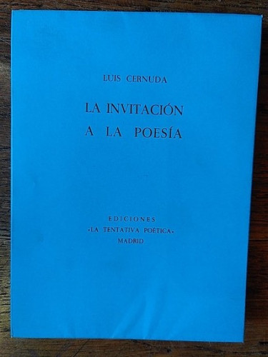 Portada del libro de LA INVITACIÓN A LA POESÍA