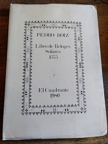 Portada del libro de Libro de Reloges Solares 1575