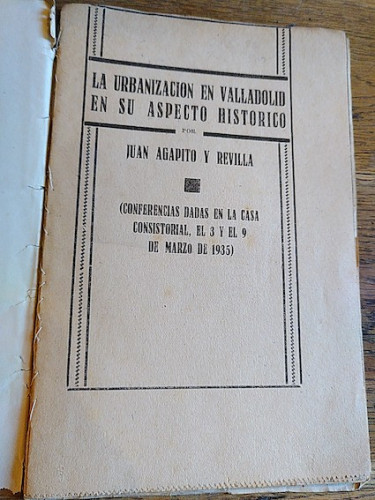 Portada del libro de LA URBANIZACIÓN EN VALLADOLID EN SU ASPECTO HISTÓRICO