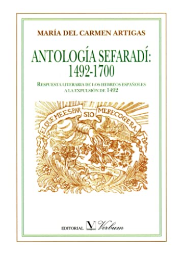 Portada del libro de ANTOLOGÍA SEFARDÍ: 1492-1700