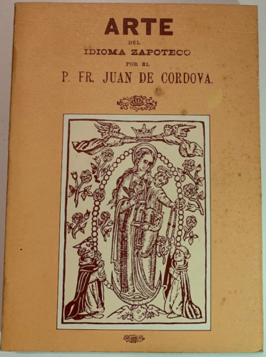 Portada del libro de ARTE DEL IDIOMA ZAPATECO