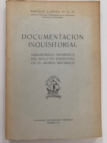 Portada del libro de Documentación inquisitorial