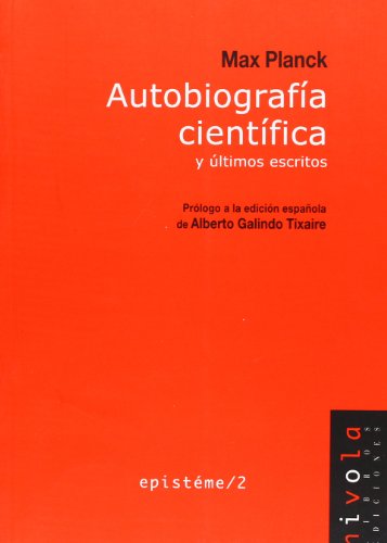 Portada del libro de Autobiografía científica y últimos escritos.