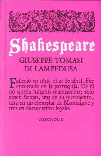 Portada del libro de SHAKESPEARE