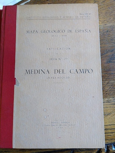 Portada del libro de MEDINA DEL CAMPO. Mapa geológico de España. Explicación de la hpja no. 427