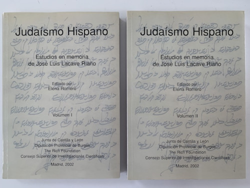 Portada del libro de JUDAÍSMO HISPANO. ESTUDIOS EN MEMORIA DE JOSÉ LUIS LACAVE RIAÑO (2 tomos)