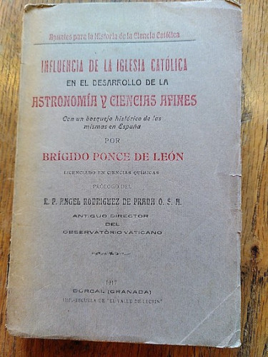 Portada del libro de INFLUENCIA DE LA IGLESIA CATÓLICA EN EL DESARROLLO DE LAS ASTRONOMÍA Y CIENCIAS AFINES