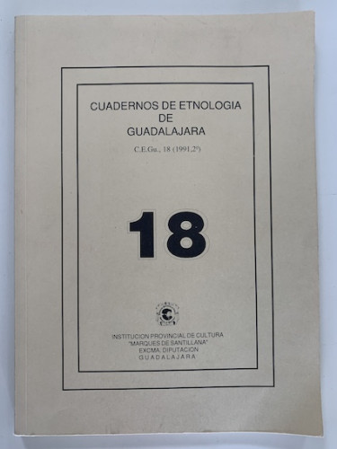 Portada del libro de CUADERNO DE ETNOLOGÍA DE GUADALAJARA. Número 18