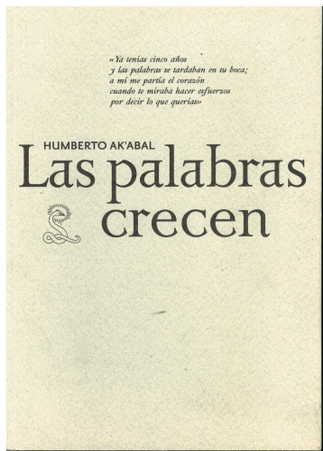 Portada del libro de Las palabras crecen