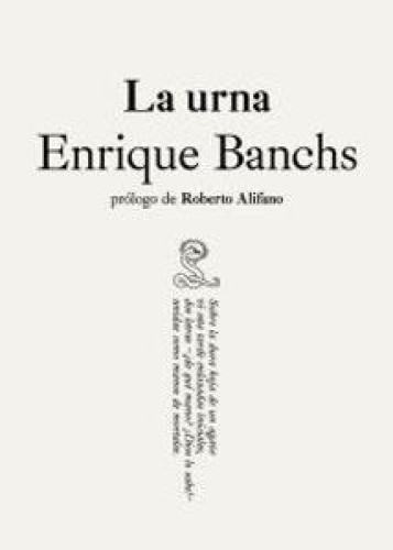 Portada del libro de LA URNA