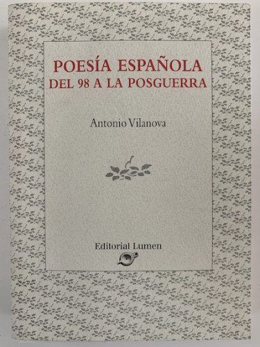 Portada del libro de POESÍA ESPAÑOLA DEL 98 A LA POSGUERRA