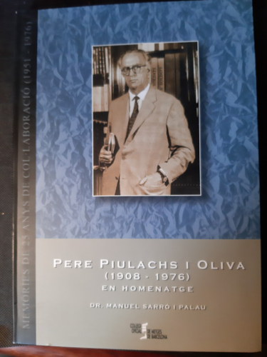 Portada del libro de PERE PIULACHS I OLIVA (1908-1976) EN HOMENATGE