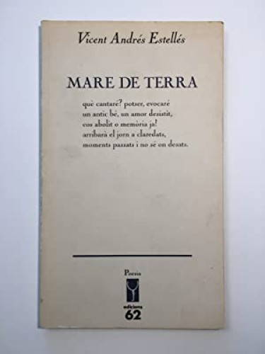 Portada del libro de Mare de terra