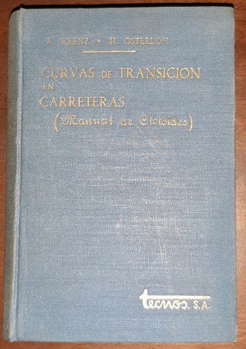 Portada del libro CURVAS DE TRANSICIÓN EN CARRETERAS (MANUAL DE CLOTOIDES)
