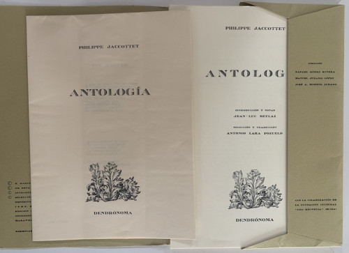 Portada del libro de Antología