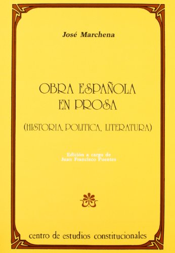 Portada del libro de OBRA ESPAÑOLA EN PROSA (Historia, Política, Literatura)