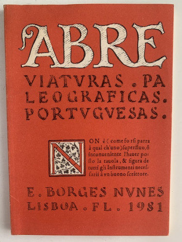 Portada del libro de ABREVIATURAS PALEOGRÁFICAS PORTUGUESAS