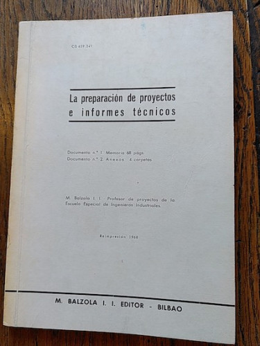 Portada del libro de LA PREPARACIÓN DE PROYECTOS E INFORMES TÉCNICOS