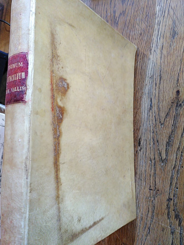 Portada del libro de ACTA ET DECRETA CONCILII PROVINCIALIS VALLISOLETANI IN ALMA METROPOLITANA ECCLESIA CELEBRATI DIEBUS...