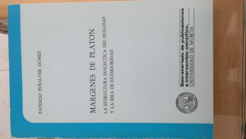 Portada del libro de MÁRGENES DE PLATÓN. La estructura dialéctica del diálogo y la idea de exterioridad