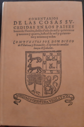 Portada del libro de COMENTARIOS DE LAS COSAS SUCEDIDAS EN LOS PAISES BAXOS DE FLANDES DESDE EL AÑO DE MIL Y QUINIENTOS NOVENTA...