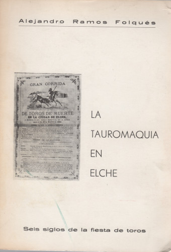 Portada del libro de La tauromaquia en Elche