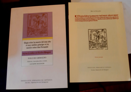 Portada del libro de ELEGÍA SOBRE LA MUERTE DEL MUY ALTO ET MUY CATHOLICO ET REY NUESTRO SEÑOR DON FERNANDO