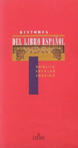 Portada del libro de Historia del libro español