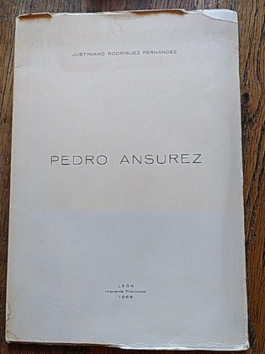 Portada del libro de PEDRO ANSÚREZ