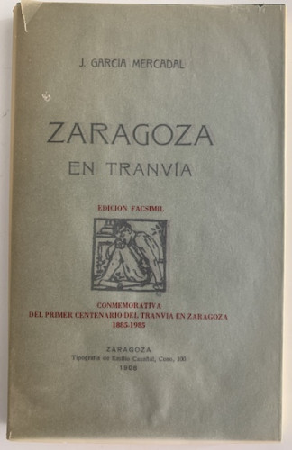 Portada del libro de ZARAGOZA EN TRANVÍA