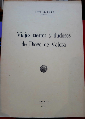 Portada del libro de VIAJES CIERTOS Y DUDOSOS DE DIEGO DE VALERA