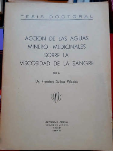 Portada del libro ACCIÓN DE LAS AGUAS MINERO-MEDICINALES SOBRE LA VISCOSIDAD DE LA SANGRE