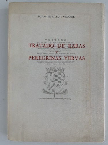 Portada del libro TRATADO DE RARAS Y PEREGRINAS YERVAS ( 1674)