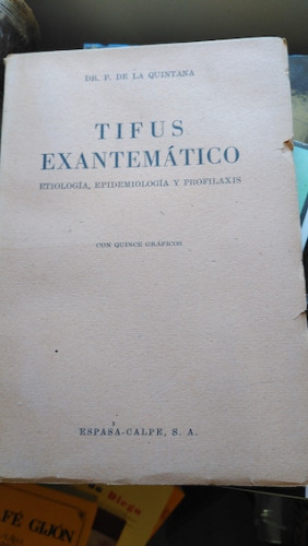 Portada del libro de TIFUS EXANTEMATICO - ETIOLOGIA, EPIDEMIOLOGIA Y PROFILAXIS