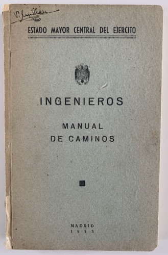 Portada del libro de MANUAL DE CAMINOS. INGENIEROS