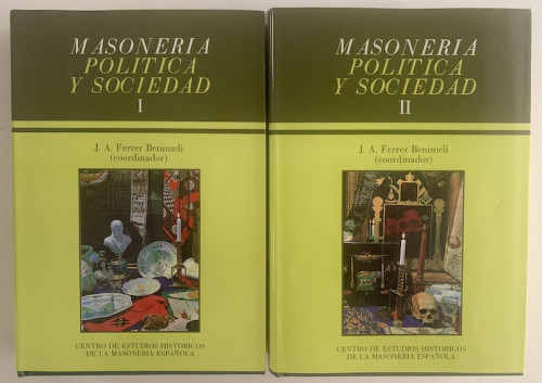 Portada del libro de MASONERÍA, POLÍTICA Y SOCIEDAD (2 tomos)