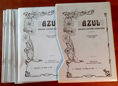 Portada del libro de AZUL REVISTA HISPANO- AMERICANA EDICIÓN FACSÍMIL 1907-1098. 