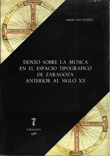 Portada del libro de Tiento sobre la música en el Espacio Tipográfico de Zaragoza anterior al siglo XX