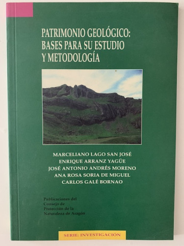 Portada del libro de PATRIMONIO GEOLÓGICO: BASES PARA SU ESTUDIO Y METODOLOGÍA