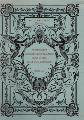 Portada del libro de Autobiografía, conocimientos y recuerdos sobre el arte de encuadernación .