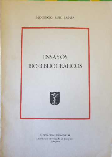 Portada del libro de ENSAYOS BIO BIBLIOGRAFICOS.