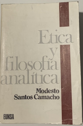 Portada del libro de ÉTICA Y FILOSOFÍA ANALÍTICA. ESTUDIO HISTÓRICO-CRÍTICO