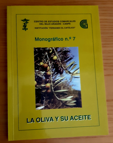 Portada del libro de LA OLIVA Y SU ACEITE Monográfico nº 7