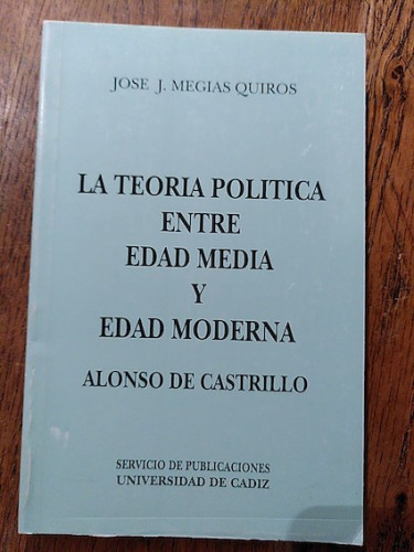 Portada del libro de La teoría política entre la edad media y edad moderna